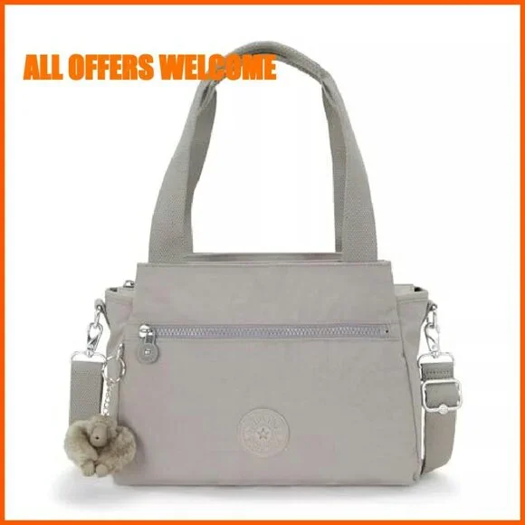 Lightweight Crossbody Bag with Magnetic Pockets, Multi-Compartment Shoulder Bag